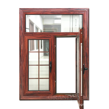 Brunei Rosewood Tempered Glass Filled With Argon Gas Thermal Insulation Corrosion Resistance Aluminium Casement Window For Home
